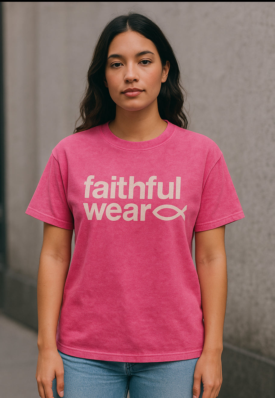 Unisex Christian Oversized T-Shirt – Custom Bleach Dyed Style