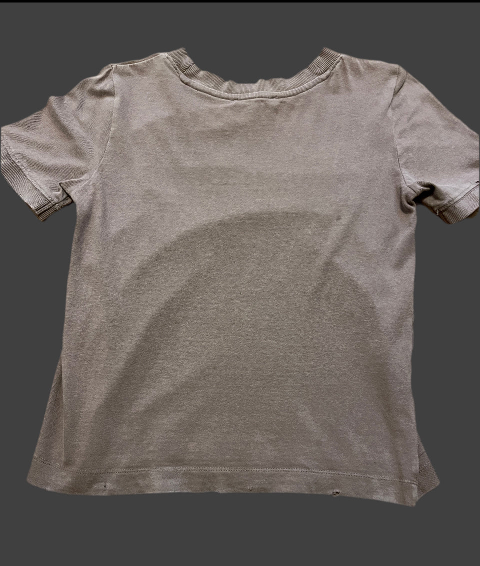 Zara Tee Custom Bleach Distressed Small Garment Dyed