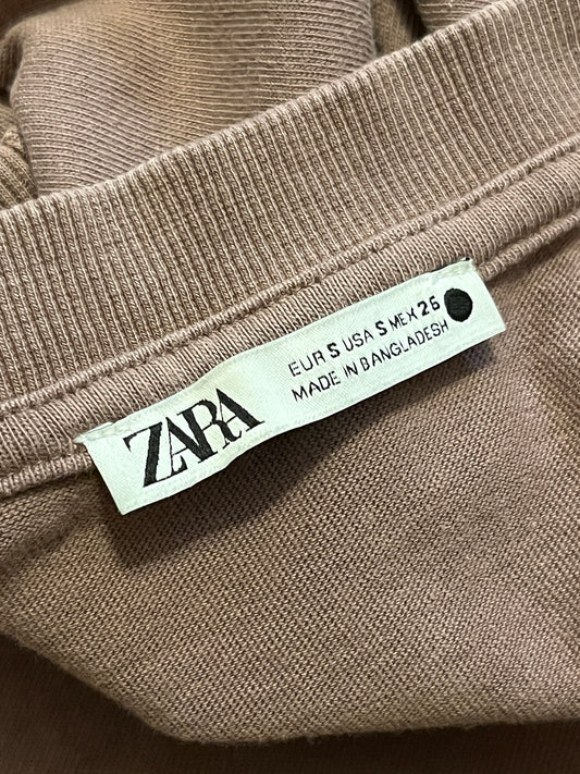 Zara Tee Custom Bleach Distressed Small Garment Dyed