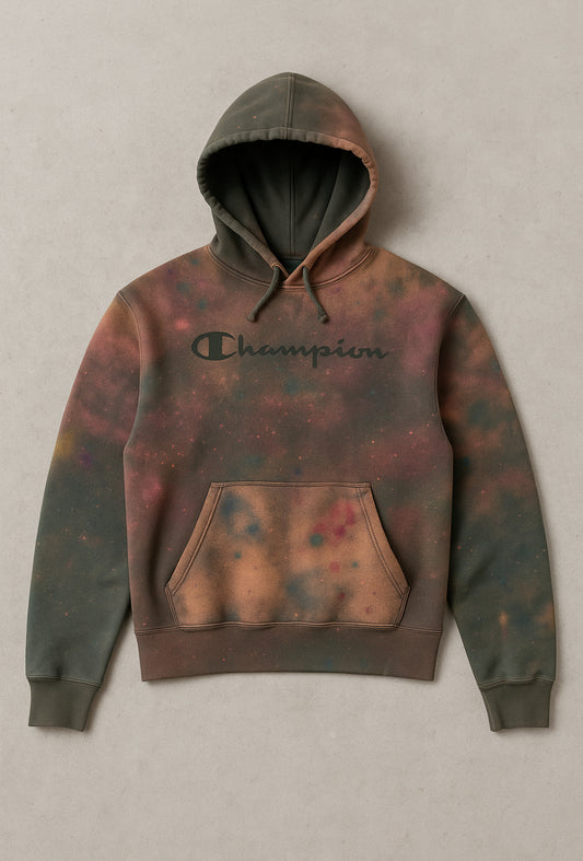 Custom 🔥 Champion Abstract Hoodie Size Medium