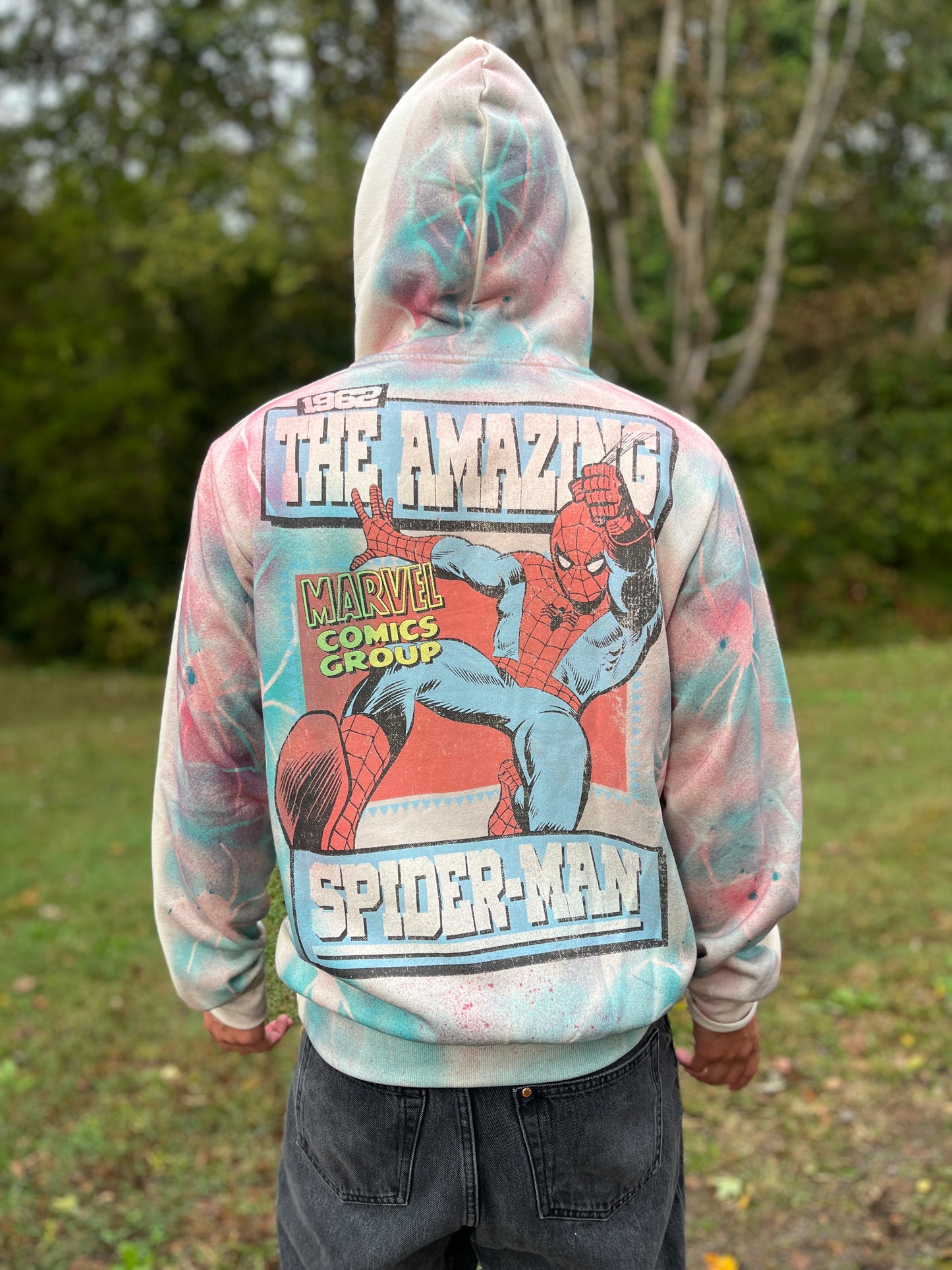 Custom Marvel 🕷️ Amazing Spiderman Hoodie Mens Medium
