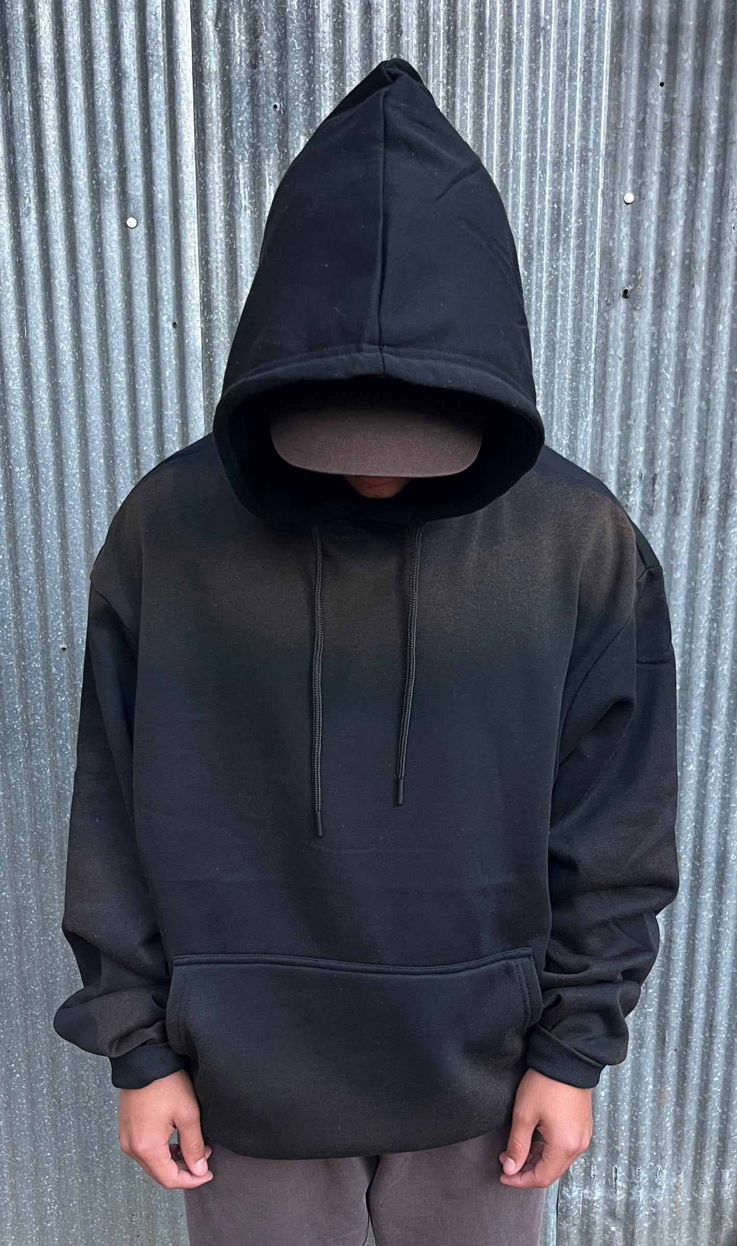 “Walk with GOD” Oversized Hoodie Size Large Light Fade