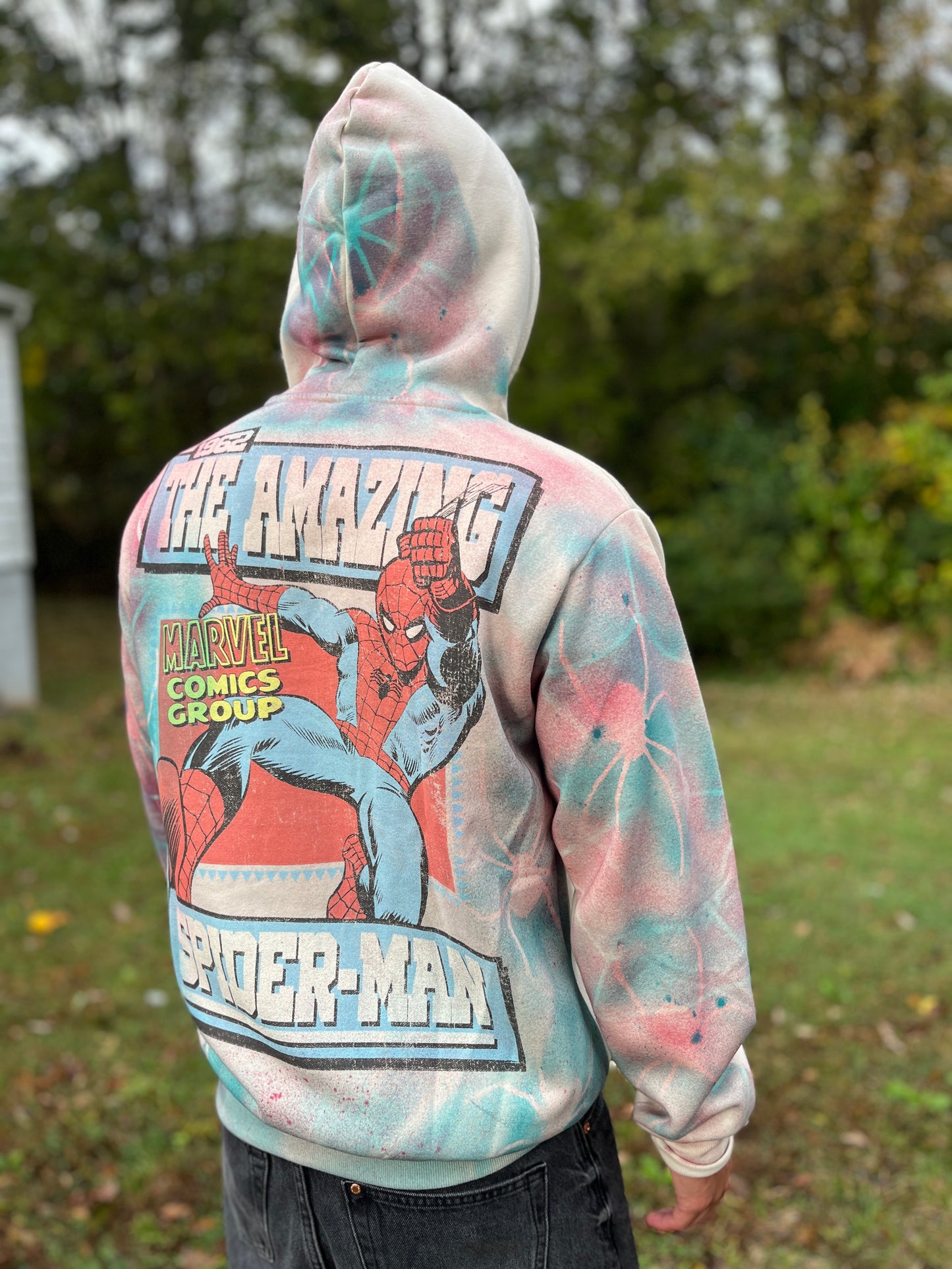 Custom Marvel 🕷️ Amazing Spiderman Hoodie Mens Medium